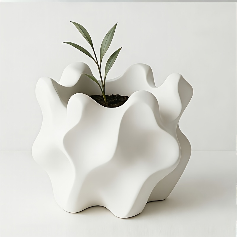 Snake Plant Ceramic - Modern Retro Geometric Indoor/Outdoor Planter Pot